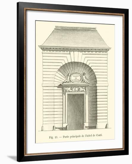 Porte Principale De L'Hotel De Conti-null-Framed Giclee Print