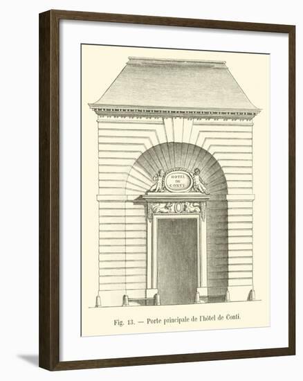 Porte Principale De L'Hotel De Conti-null-Framed Giclee Print