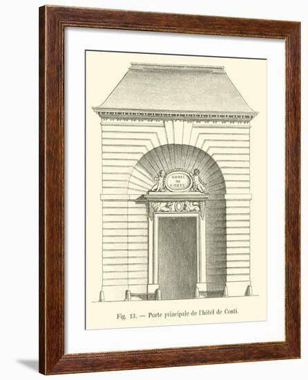 Porte Principale De L'Hotel De Conti-null-Framed Giclee Print