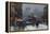 Porte St Denis, Paris black chalk and bodycolour-Eugene Galien-Laloue-Framed Premier Image Canvas
