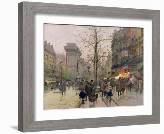 Porte St. Denis, Paris-Eugene Galien-Laloue-Framed Giclee Print