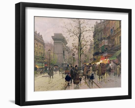 Porte St. Denis, Paris-Eugene Galien-Laloue-Framed Giclee Print