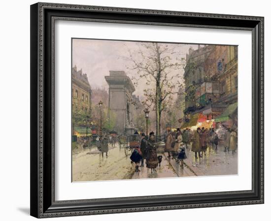 Porte St. Denis, Paris-Eugene Galien-Laloue-Framed Giclee Print