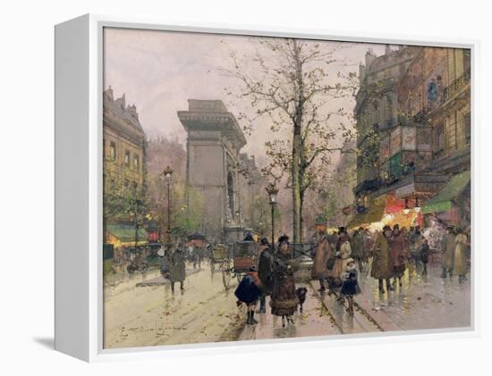 Porte St. Denis, Paris-Eugene Galien-Laloue-Framed Premier Image Canvas