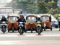 Traffic Including Tuk-Tuk or Bajaj, Jakarta, Java, Indonesia, Southeast Asia-Porteous Rod-Framed Photographic Print