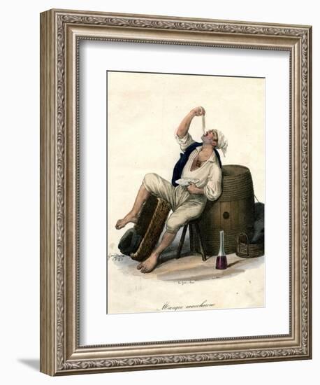 Porter Eating Macaroni, 1840-Gaetano Dura-Framed Giclee Print