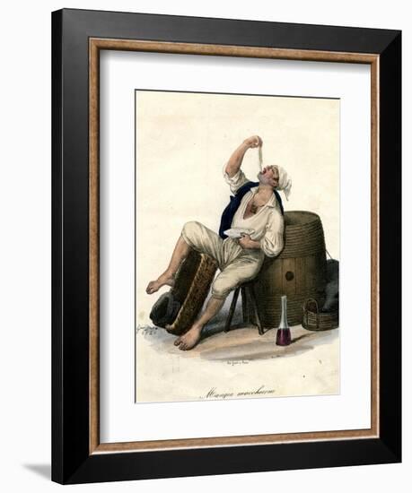 Porter Eating Macaroni, 1840-Gaetano Dura-Framed Giclee Print