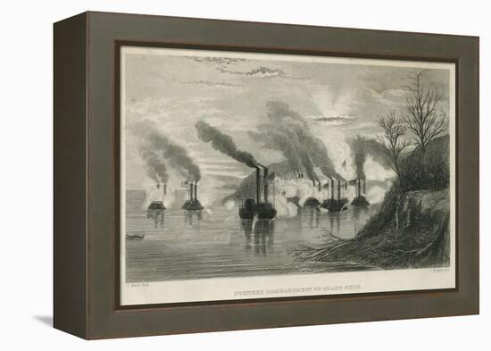 Porter's Bombardment of Grand Gulf, C.1863-Thomas Nast-Framed Premier Image Canvas