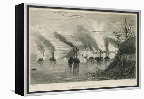 Porter's Bombardment of Grand Gulf, C.1863-Thomas Nast-Framed Premier Image Canvas