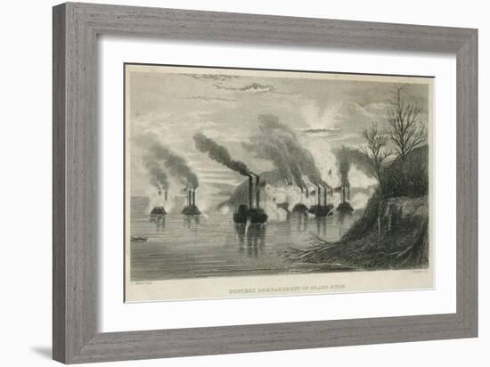 Porter's Bombardment of Grand Gulf, C.1863-Thomas Nast-Framed Giclee Print