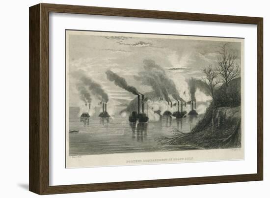 Porter's Bombardment of Grand Gulf, C.1863-Thomas Nast-Framed Giclee Print