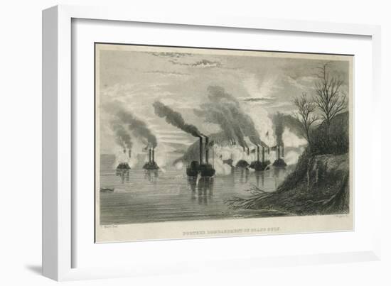 Porter's Bombardment of Grand Gulf, C.1863-Thomas Nast-Framed Giclee Print