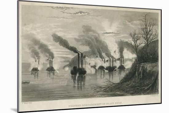 Porter's Bombardment of Grand Gulf, C.1863-Thomas Nast-Mounted Giclee Print