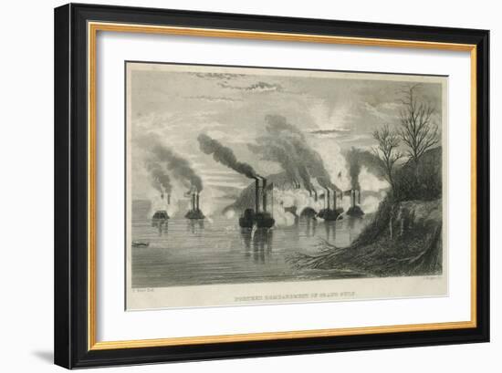 Porter's Bombardment of Grand Gulf, C.1863-Thomas Nast-Framed Giclee Print