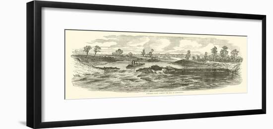 Porter's Fleet Passing the Dam at Alexandria, May 1864-null-Framed Giclee Print