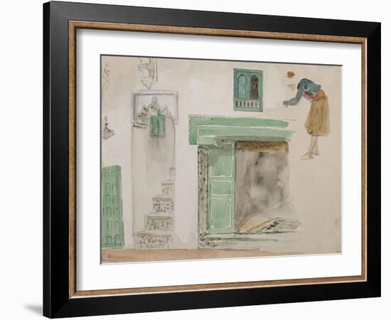 Portes et baies d'une maison mauresque; 1832-Eugene Delacroix-Framed Giclee Print