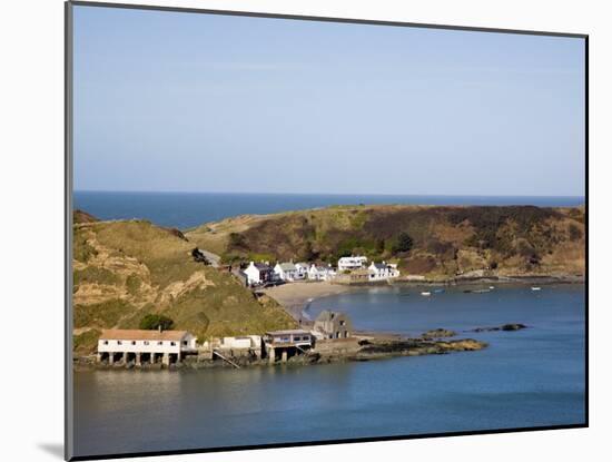 Porth Dinllaen Village of White Cottages, Lleyn Peninsula, Morfa Nefyn, Gwynedd, North Wales, UK-Pearl Bucknall-Mounted Photographic Print