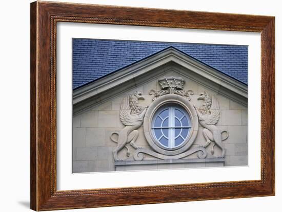 Porthole with Rampant Lions, Louvois Castle-null-Framed Giclee Print