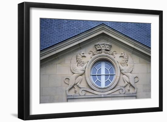 Porthole with Rampant Lions, Louvois Castle-null-Framed Giclee Print