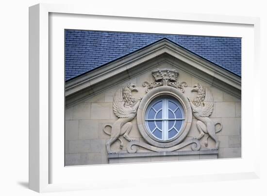 Porthole with Rampant Lions, Louvois Castle-null-Framed Giclee Print