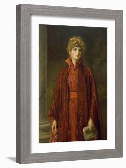 Portia (Kate Dolan)-John Everett Millais-Framed Art Print