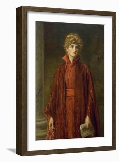 Portia (Kate Dolan)-John Everett Millais-Framed Art Print