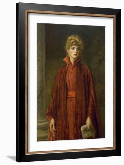 Portia (Kate Dolan)-John Everett Millais-Framed Art Print