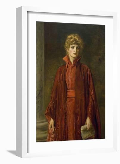 Portia (Kate Dolan)-John Everett Millais-Framed Art Print
