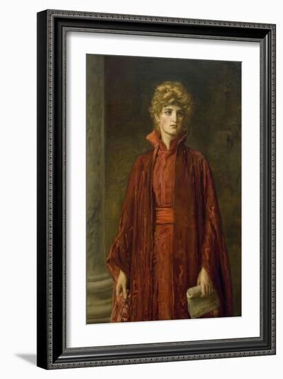 Portia (Kate Dolan)-John Everett Millais-Framed Art Print