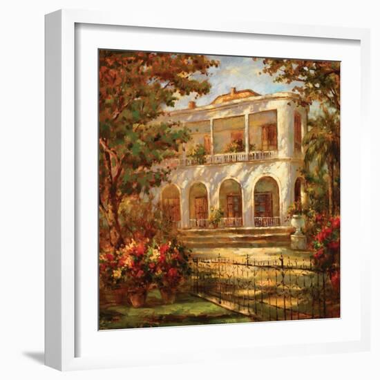 Portico at Sunset-Enrique Bolo-Framed Art Print