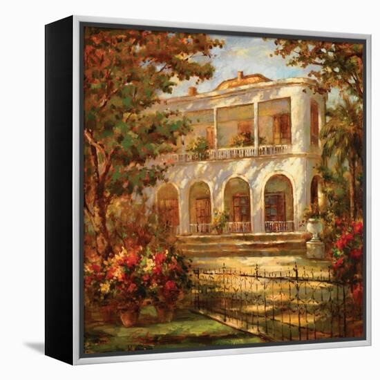 Portico at Sunset-Enrique Bolo-Framed Stretched Canvas