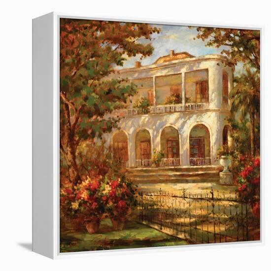 Portico at Sunset-Enrique Bolo-Framed Stretched Canvas
