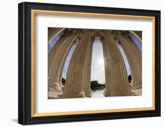 Portico Columns on the Supreme Court Building in Washington, DC-Paul Souders-Framed Photographic Print