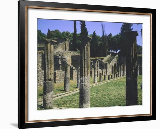 Portico of Gladiators' Barracks Next to Teatro Grande-null-Framed Giclee Print