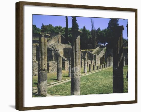 Portico of Gladiators' Barracks Next to Teatro Grande-null-Framed Giclee Print