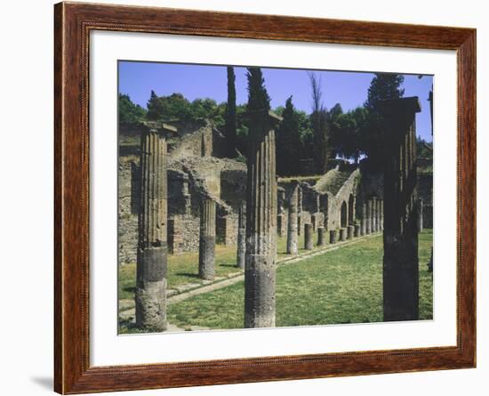 Portico of Gladiators' Barracks Next to Teatro Grande-null-Framed Giclee Print