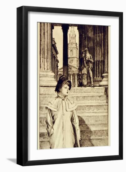 Portico of the National Gallery, London, 1878 (Drypoint)-James Jacques Joseph Tissot-Framed Giclee Print