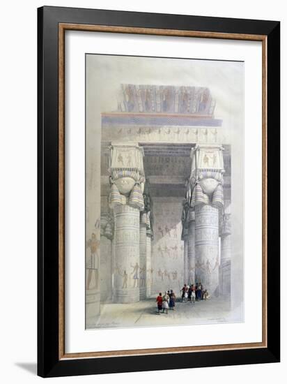 Portico of the Temple of Dendera, 19th Century-David Roberts-Framed Giclee Print