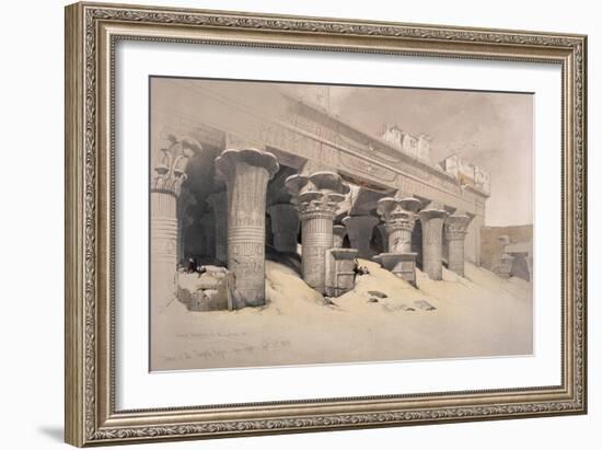 Portico of the Temple of Edfou, Egypt-David Roberts-Framed Giclee Print