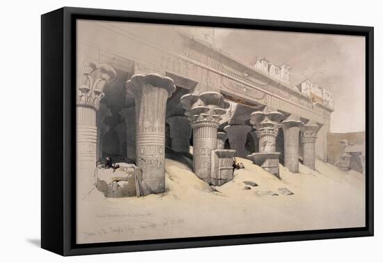 Portico of the Temple of Edfou, Egypt-David Roberts-Framed Premier Image Canvas