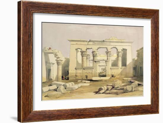 Portico of the Temple of Kalabshah, from "Egypt and Nubia", Vol.1-David Roberts-Framed Giclee Print
