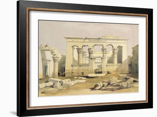 Portico of the Temple of Kalabshah, from "Egypt and Nubia", Vol.1-David Roberts-Framed Giclee Print