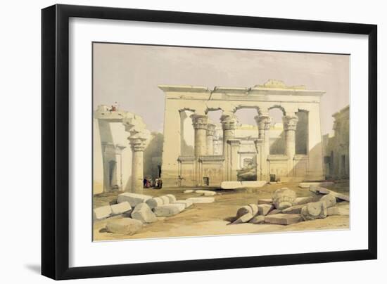 Portico of the Temple of Kalabshah, from "Egypt and Nubia", Vol.1-David Roberts-Framed Giclee Print