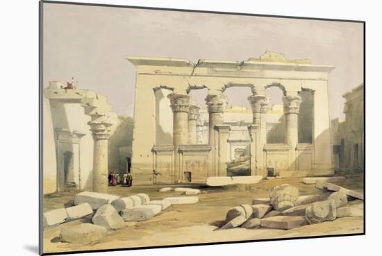 Portico of the Temple of Kalabshah, from "Egypt and Nubia", Vol.1-David Roberts-Mounted Giclee Print