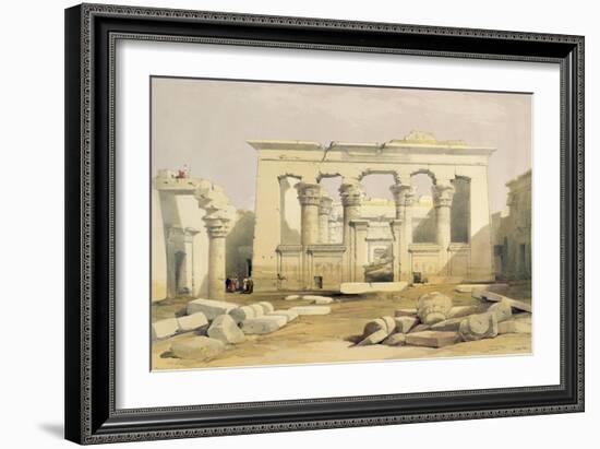 Portico of the Temple of Kalabshah, from "Egypt and Nubia", Vol.1-David Roberts-Framed Giclee Print