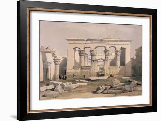 Portico of the Temple of Kalabshe, Nubia-David Roberts-Framed Giclee Print