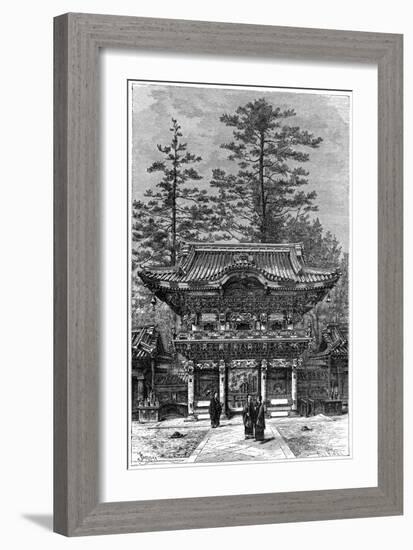 Portico of the Temple of the Four Dragons (Nikko Toshog), Nikko, Japan, 1895-Armand Kohl-Framed Giclee Print