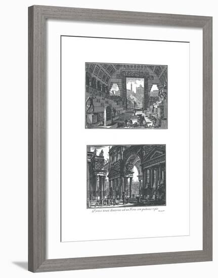 Portico-Giovanni Battista Piranesi-Framed Art Print