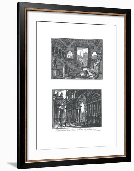 Portico-Giovanni Battista Piranesi-Framed Art Print