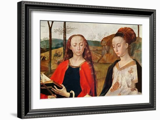 Portinari Altarpiece (Detail of the Heads of Saint Margaret and Saint Mary Magdalene, C.1479 (Oil O-Hugo van der Goes-Framed Giclee Print